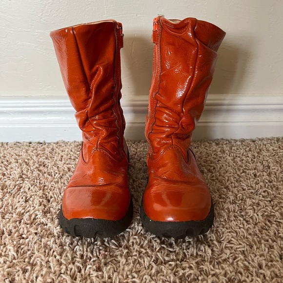 Naturino Kids Orange Zip Up Boots - Picture 2 of 7